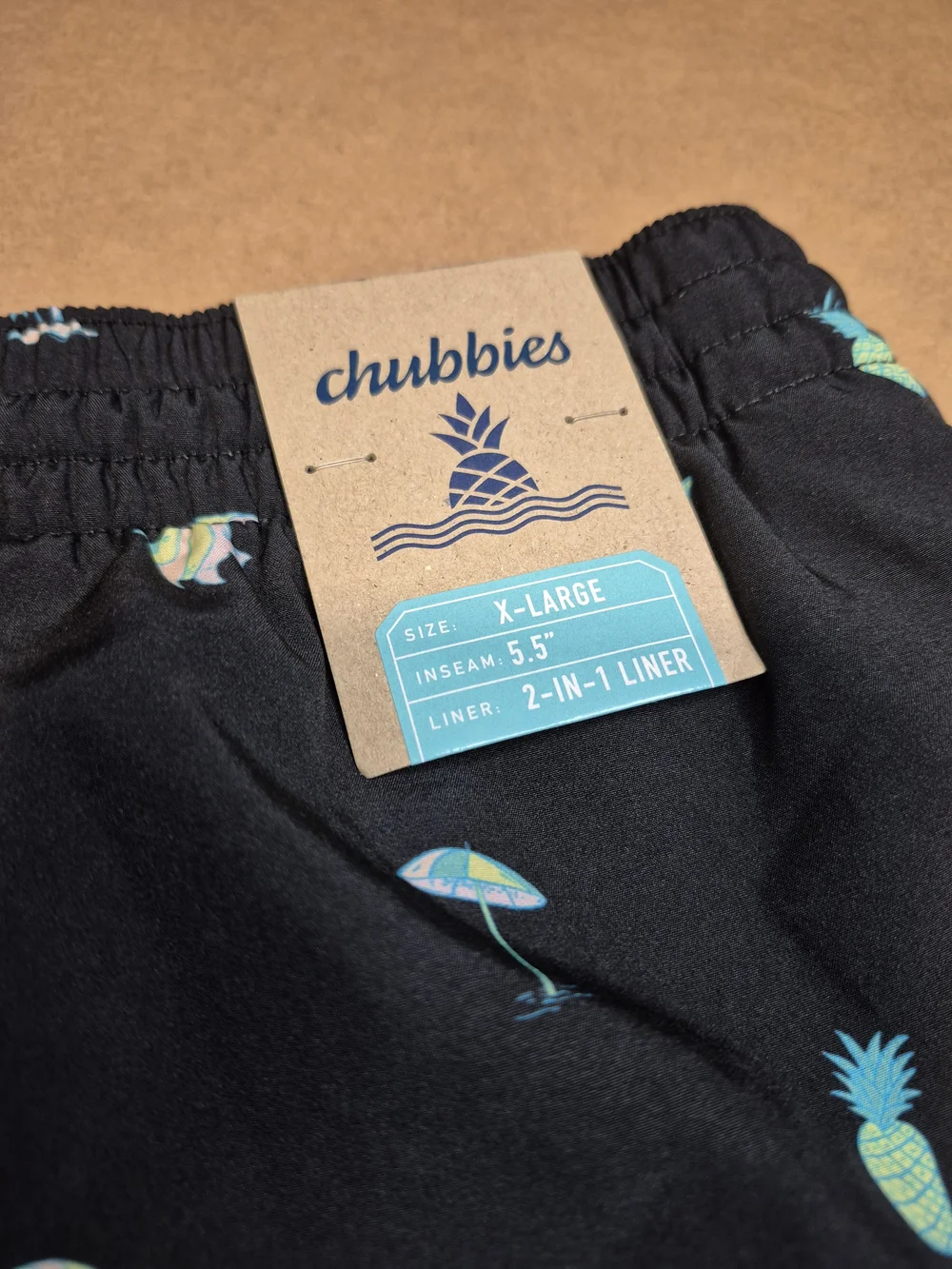 Chubbies Black Pineapple & Tropical Print Swim Trunks 4357/13